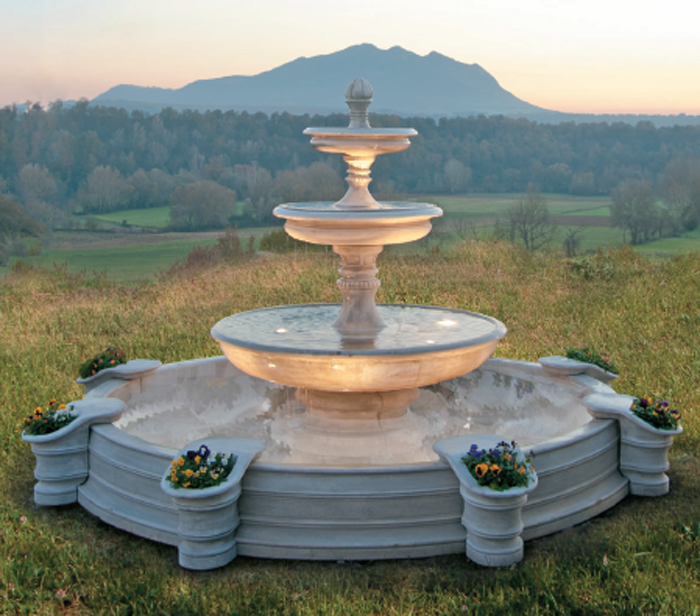 Large Marble Fountain with Pool